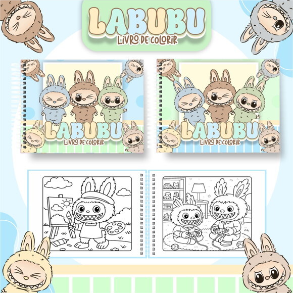 Arquivo Digital Livro de Colorir Labubu #6824