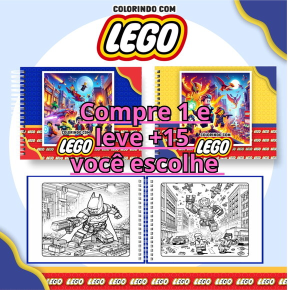 Arquivo Digital Livro de Colorir Lego #6655