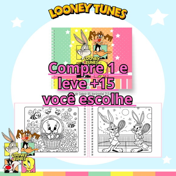 Arquivo Digital Livro de Colorir Looney Tunes #6634