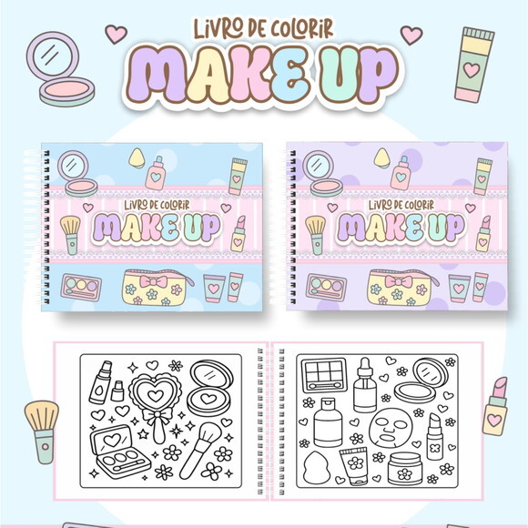 Arquivo Digital Livro de Colorir Make Up #7005