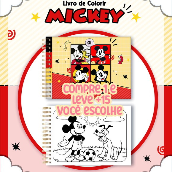 Arquivo Digital Livro de Colorir Mickey #7283