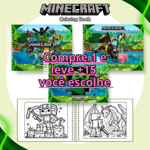 Arquivo Digital Livro de Colorir Minecraft #6479