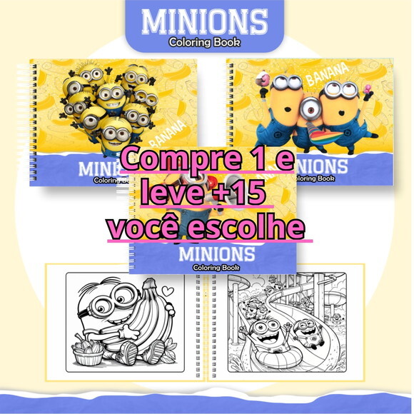 Arquivo Digital Livro de Colorir Minions #6472