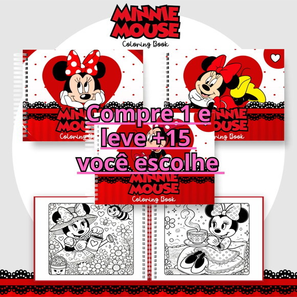 Arquivo Digital Livro de Colorir Minnie #6481