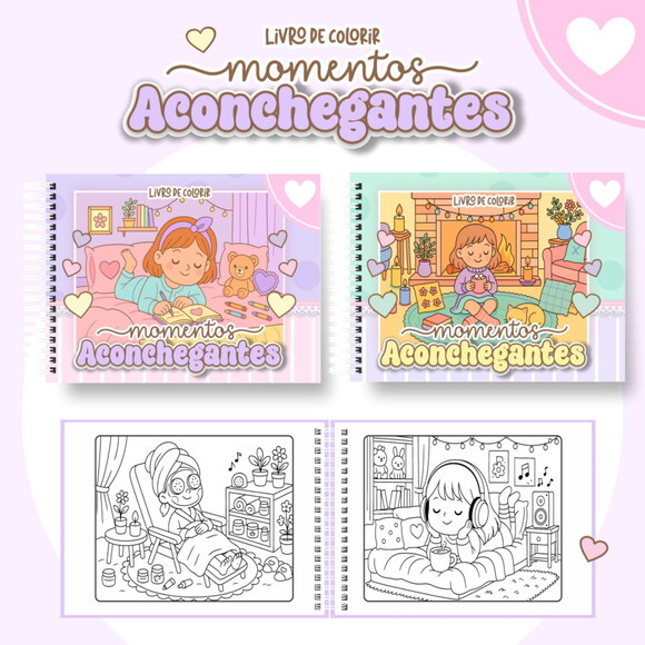 Arquivo Digital Livro de Colorir Momento Aconchegantes #6968