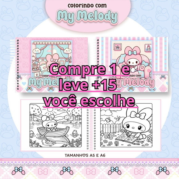 Arquivo Digital Livro de Colorir My Melody #6610