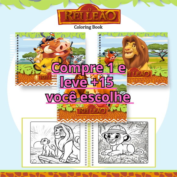 Arquivo Digital Livro de Colorir o Rei Leão #6480