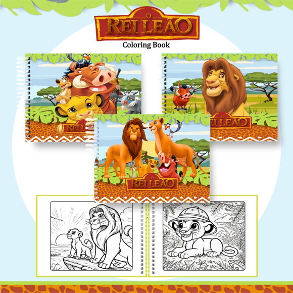 Arquivo Digital Livro de Colorir o Rei Leão #6480