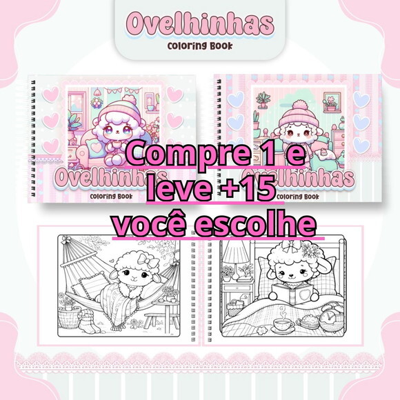 Arquivo Digital Livro de Colorir Ovelinha #6667