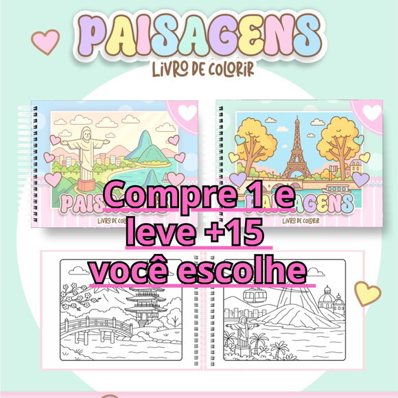 Arquivo Digital Livro de Colorir Paisagens #6967
