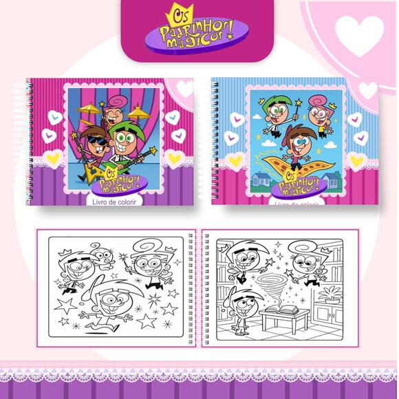 Arquivo Digital Livro de Colorir Padrinhos Mágicos #6831