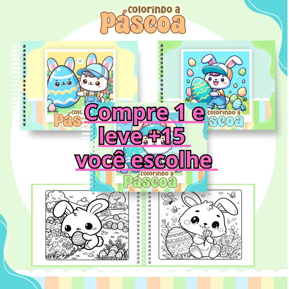 Arquivo Digital Livro de Colorir Páscoa Menino #6747