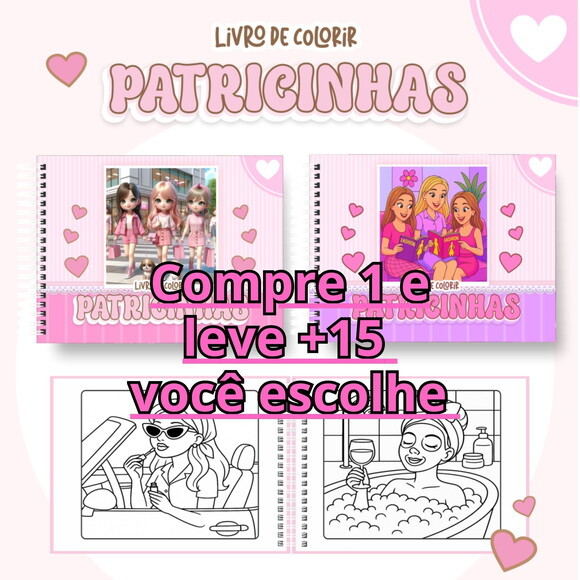 Arquivo Digital Livro de Colorir Patricinhas #7004