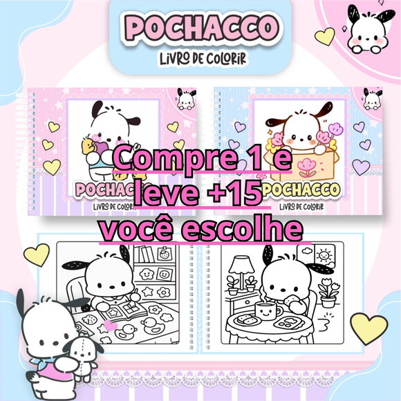 Arquivo Digital Livro de Colorir Pochacco #6836