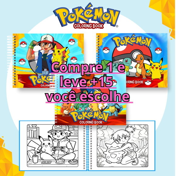 Arquivo Digital Livro de Colorir Pokémon #6476