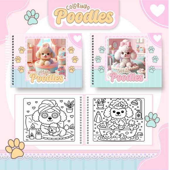 Arquivo Digital Livro de Colorir Poodle #6819