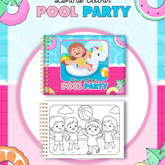 Arquivo Digital Livro de Colorir Pool Party #7233