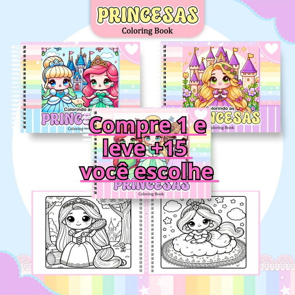 Arquivo Digital Livro de Colorir Princesas #6338