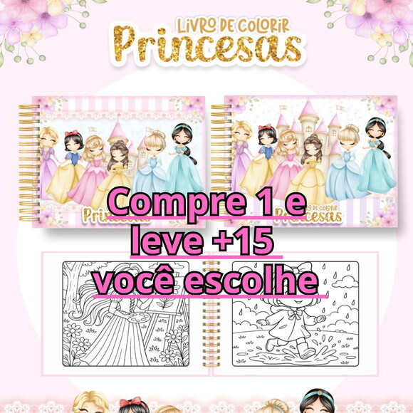 Arquivo Digital Livro de Colorir Princesas #7124