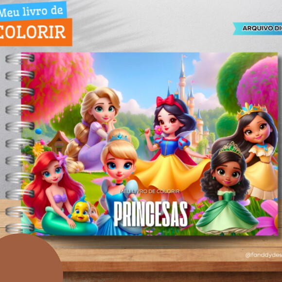 Arquivo Digital Livro de Colorir Princesas #6572