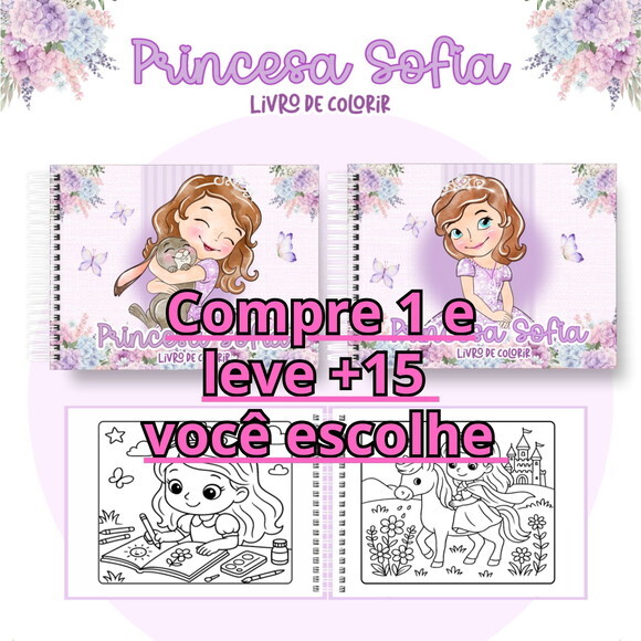 Arquivo Digital Livro de Colorir Princesinha Sofia #7126