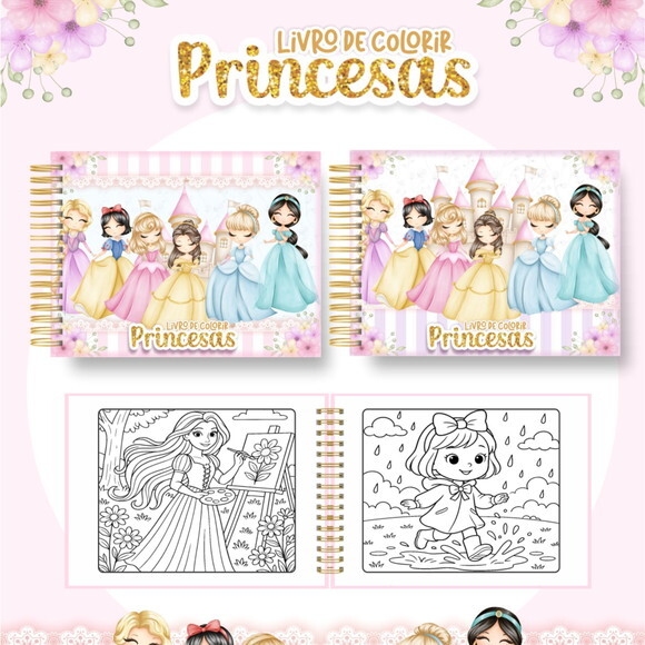Arquivo Digital Livro de Colorir Princesas #7124