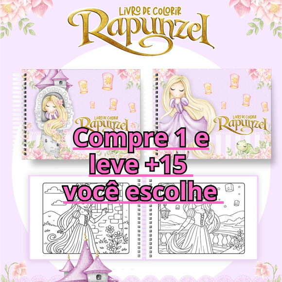 Arquivo Digital Livro de Colorir Rapunzel #6999