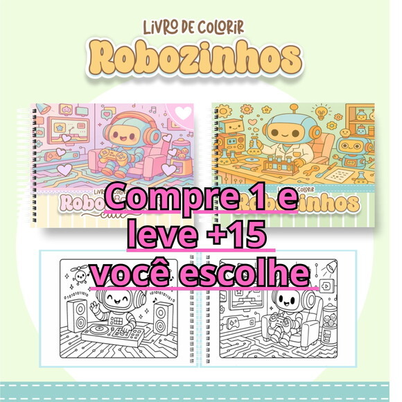 Arquivo Digital Livro de Colorir Robozinho #6973