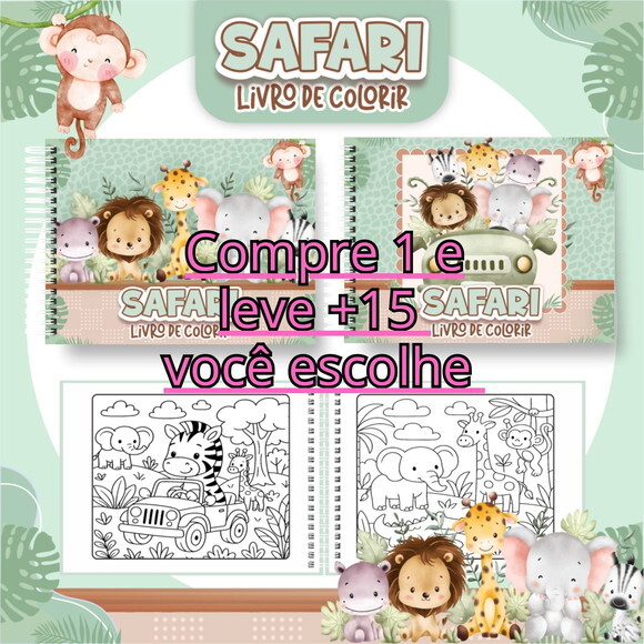 Arquivo Digital Livro de Colorir Safari #6839