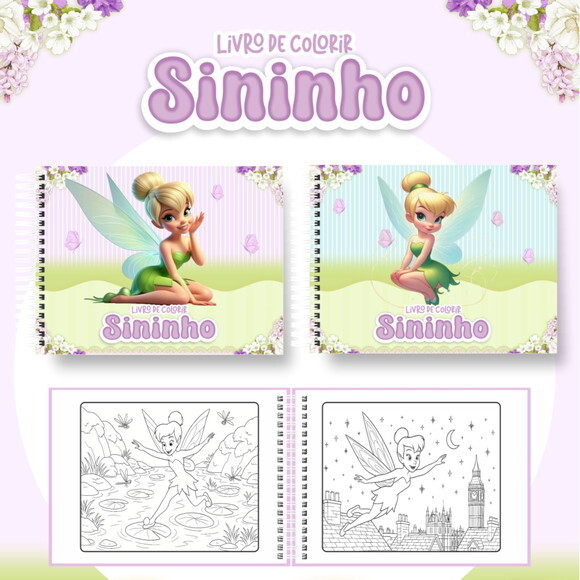Arquivo Digital Livro de Colorir Sininho #6974