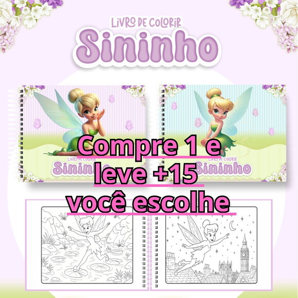 Arquivo Digital Livro de Colorir Sininho #6974