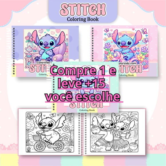 Arquivo Digital Livro de Colorir Stitch Menina #6337