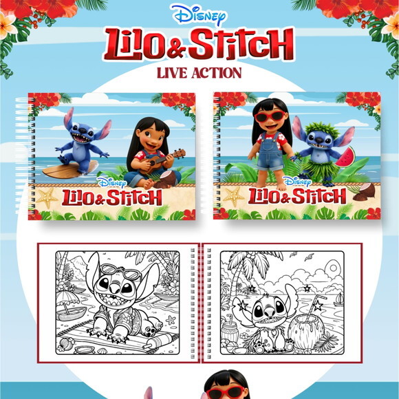 Arquivo Digital Livro de Colorir Stitch Live Action #6877