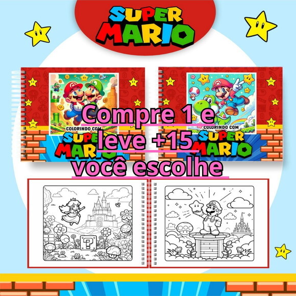 Arquivo Digital Livro de Colorir Super Mario #6612
