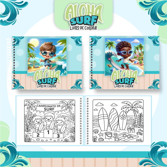 Arquivo Digital Livro de Colorir Surf #6826
