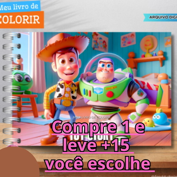 Arquivo Digital Livro de Colorir Toy Story #6570