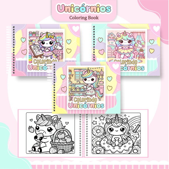 Arquivo Digital Livro de Colorir Unicórnio #6331