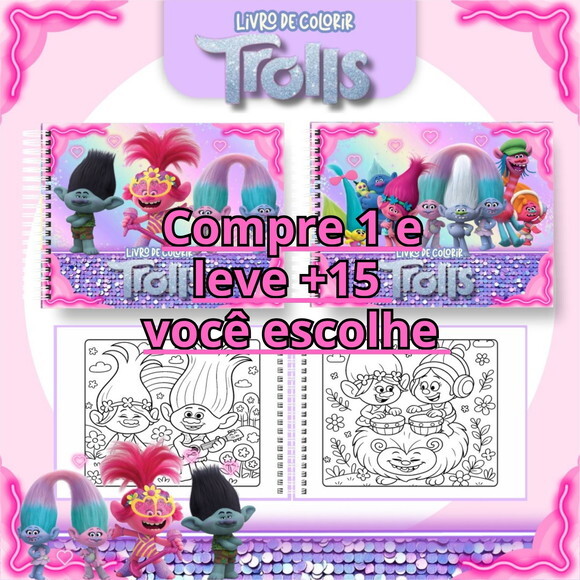 Arquivo Digital Livro de Colorir Trolls #6833