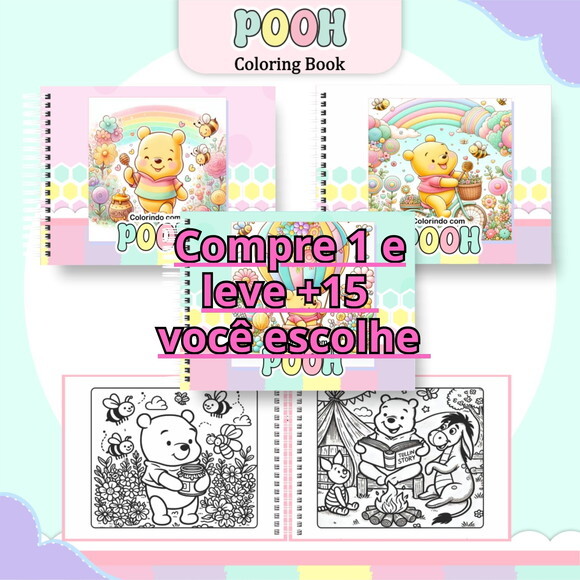 Arquivo Digital Livro de Colorir Ursinho Pooh #6327