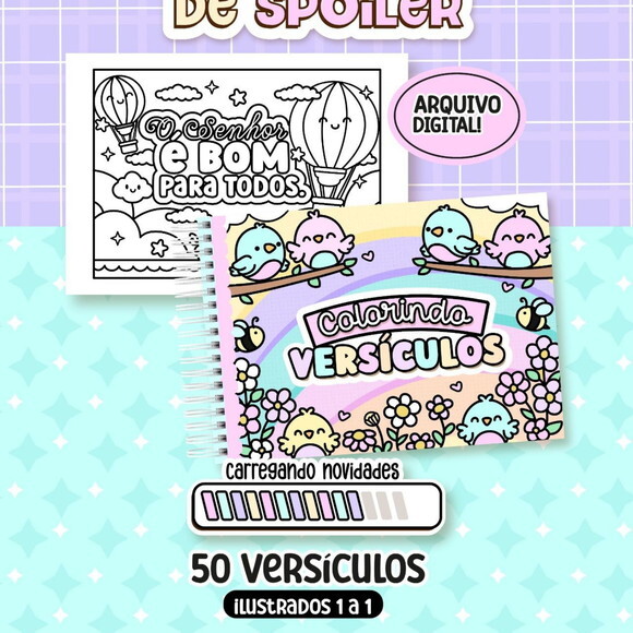 Arquivo Digital Livro de Colorir Versículos #6562