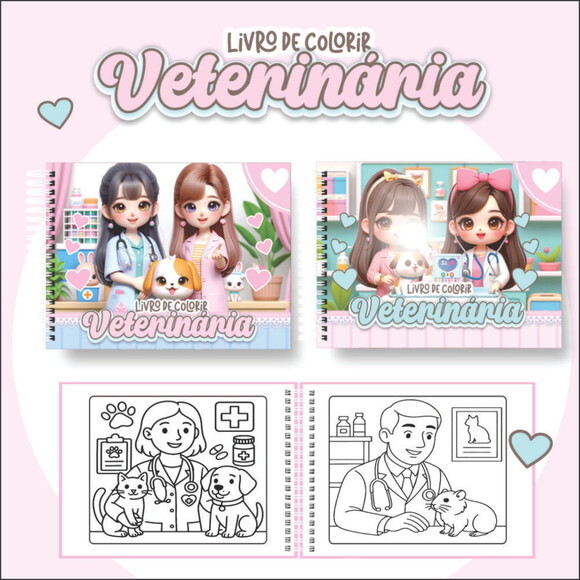Arquivo Digital Livro de Colorir Veterinária #7473