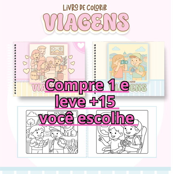 Arquivo Digital Livro de Colorir Viagens #7095