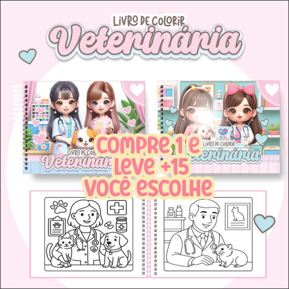 Arquivo Digital Livro de Colorir Veterinária #7473