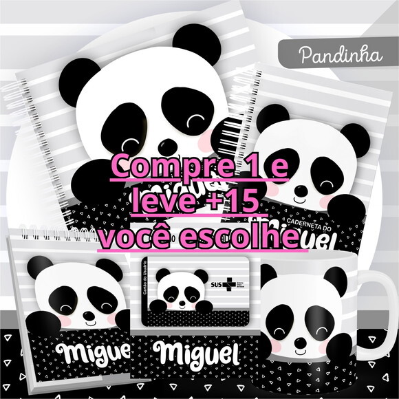 Arquivo Digital Livro do Bebê e Caderneta Panda #2524