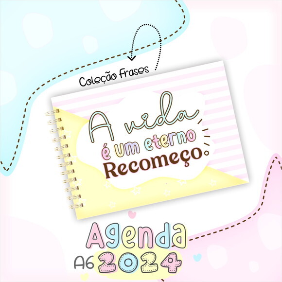 Arquivo Digital Mini Agenda A6 - 2024 #2285