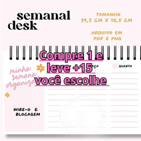 Arquivo Digital Palnner Semanal #6855
