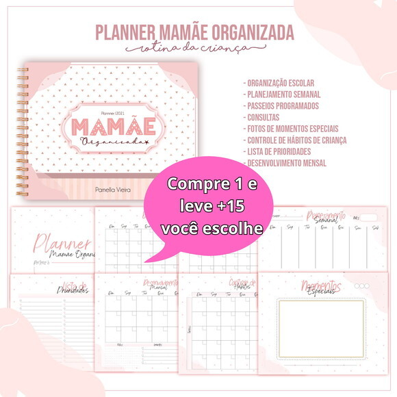 Arquivo Digital Planner Dia das Mães #3956