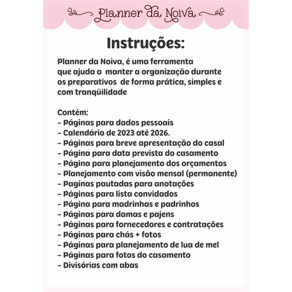 Arquivo Digital Planner Noiva #652