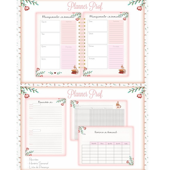 Arquivo Digital Planner Professor #3047