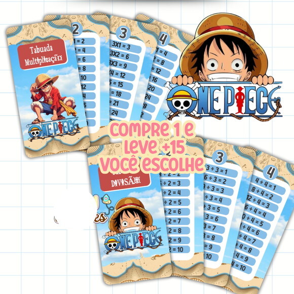 Arquivo Digital Tabuada One Piece #7706